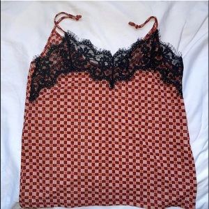 Zara top with lace in size Small